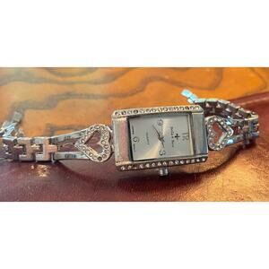 Women's Bella & Rosa Watch, Silver Tone with Rhinestones, Bracelet Band